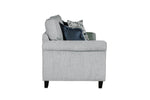 Pippa 3 Seater Sofa Silver side view picture