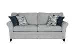 Pippa 3 Seater Sofa Silver front view picture