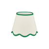 Poma Natural & Green Linen Scalloped Shade 25cm picture on the white background