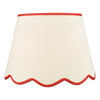 Poma Natural & Red Linen Tapered Drum Shade 45cm picture on the white background