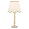 Poma Natural & Taupe Linen Tapered Drum Shade 25cm picture with a lamp