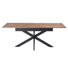 Stylish black steel base on a dining table – Preston Extending Dining Table
