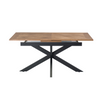 Extension dining room table with a parquet wood top – Preston Extending Dining Table
