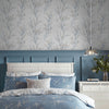 Laura Ashley Pussy Willow Wallpaper Seaspray Blue life style picture