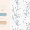 Laura Ashley Pussy Willow Wallpaper Seaspray Blue perfect goes with those paint colors