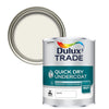 Dulux Quick Dry Undercoat Pure Brilliant White photo on the white background with displayed color finish