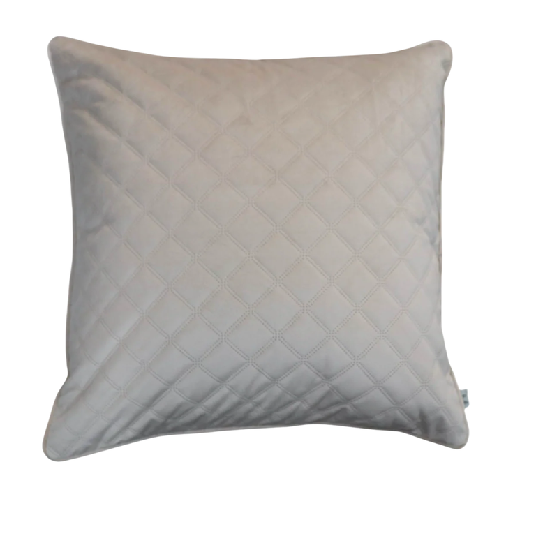 Cushion F+H Quilted Velvet Mocha 50x50cm - Quilted Cushion Home Decor