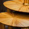 Ray Nest of 2 Side Tables Ginger Teak close view picture of the tables top