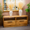 Ray TV Unit Ginger Teak front view life style picture