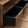 Ray Tv Unit Dark Teak close view picture with opened drawers