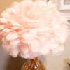 Raya LED Base Feather Lamp Pink close view picture of the feather top