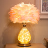 Raya LED Base Feather Lamp Pink life style picture
