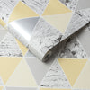 Luxury wallpaper art with a chic marble and metallic finish – Graham & Brown Lemon Reflections
