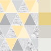 Elegant geometric wallpaper with marble texture and gold highlights – Graham & Brown Lemon Reflections
