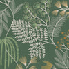 Superfresco Easy Richmond Wallpaper Forest Green close view picture of the pattern design