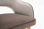 Ripley Dining Chair Brown close view picture of the chairs upholstery