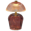 Ritzy Glass LED Lamp Purple picture with switched on light