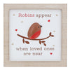Robins Appear Square Wall Plaque - Robin Memorial Gifts Collection