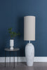 Roetta Floor Lamp White and Natural With Shade perfect for Scandinavian style interiors