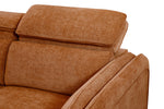 Roscoe Corner Sofa Bed LHF Rust with adjustable headrests