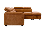 Roscoe Corner Sofa Bed RHF Rust side view picture