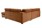 Roscoe Corner Sofa Bed RHF Rust picture fom the back