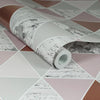 "Modern triangle pattern wallpaper: Graham & Brown Rose Reflections design"
