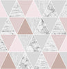 "Geometric wallpaper art featuring Graham & Brown Rose Reflections Wallpaper"
