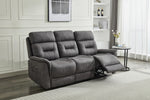 Rowan 3 Seater Sofa Recliner Grey life style photo with reclined seat