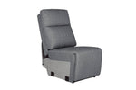 Russo Armless Sectional Charcoal picture on the white background