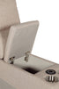 Russo Console Sectional Mushroom close view picture of the opened storage space