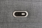 Russo Corner Sofa Electric Recliner Charcoal close view picture of the power panel with USB and type-C ports