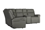 "Corner sofa with USB-C charging ports and recliner"
