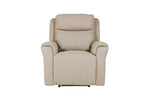 "Russo electric recliner leather chair in Mushroom finish"
