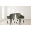 Chic dining room chairs, Sable Dining Chair Mint Green with soft fabric
