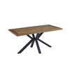 Stylish rectangle dining table with black X-frame legs
