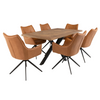 Durable rectangle dining table with handcrafted details
