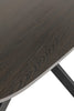 "Oval wood dining table Sadia 2 m - smoke finish"

