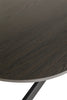 "Contemporary Sadia oval dining table for 8 in smoke"
