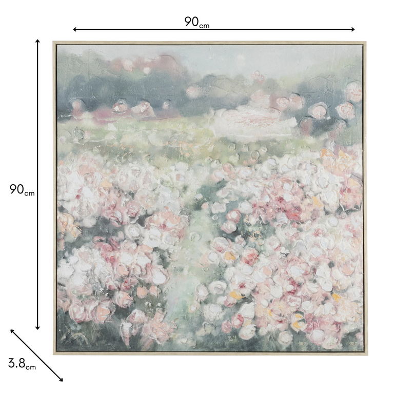 Scatterbox Art Viridis Green/Pink - Nature Wall Art Painting Collection