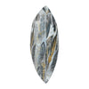 Scatterbox Aven Cushion 45x45cm Blue/Gold side view picture of the cushion