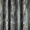 Scatterbox Curtains Aven Blue/Gold close view picture of the curtains pattern