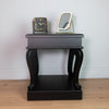 Scroll Black End Table life style picture