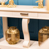 Scroll Ivory Sideboard Table With Drawer close view picture of the drawer