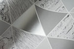 Triangle wallpaper with metallic detailing