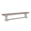 Elevate your dining space with this timeless, rustic brown bench.