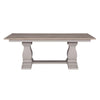 Upgrade your dining space with a spacious rustic brown dining table.