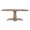 Create a welcoming atmosphere with this rustic brown table.