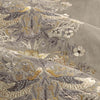 Strawberry Thief Floral Velvet Curtains Biscuit close view photos of embroidered pattern design