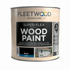 Fleetwood Super Flex Wood Paint Black photo on the white background